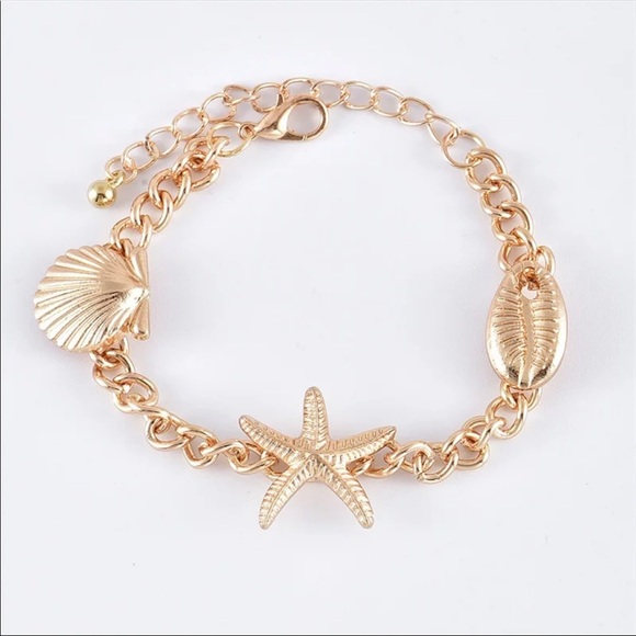 5pcs/Set OCEAN STYLE GOLD CHAIN BRACELETS - Picture 6 of 7
